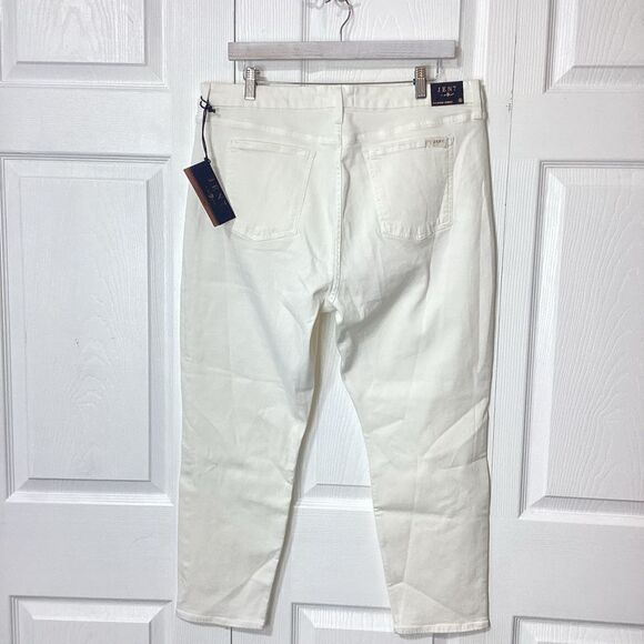 Jen7 7 For All Mankind Cropped Skinny White Jeans NWT Size 18 - Picture 2 of 10